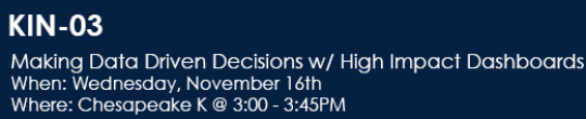 KIN-03 - Making Data Driven Decisions with High impact Dashboards