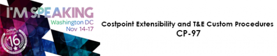 Costpoint Extensibility and T&E Custom Procedures CP-97