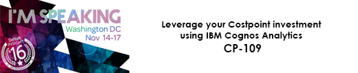 Leverage your Costpoint investment using IBM Cognos Analytics CP-109