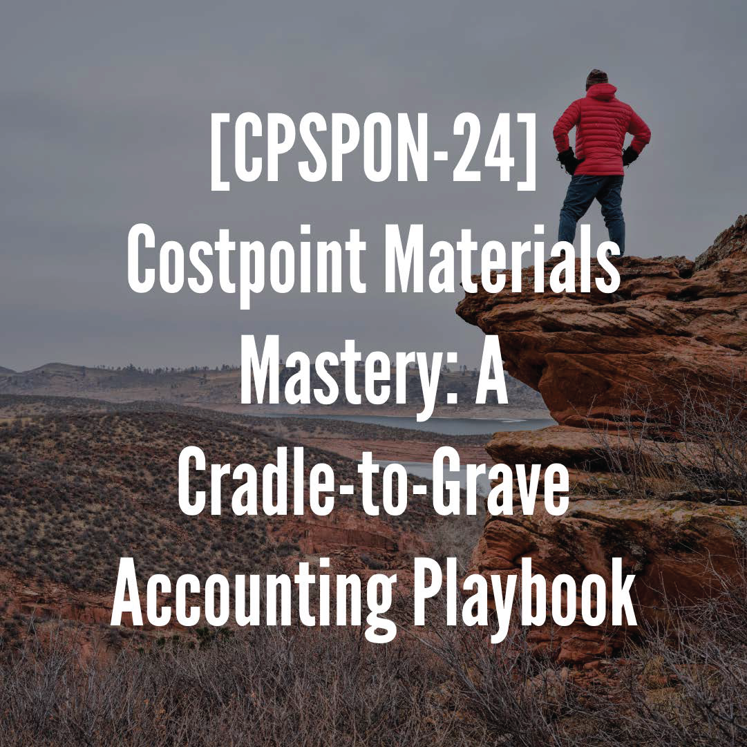 Costpoint Materials Accounting Kinetek - Deltek ProjectCon
