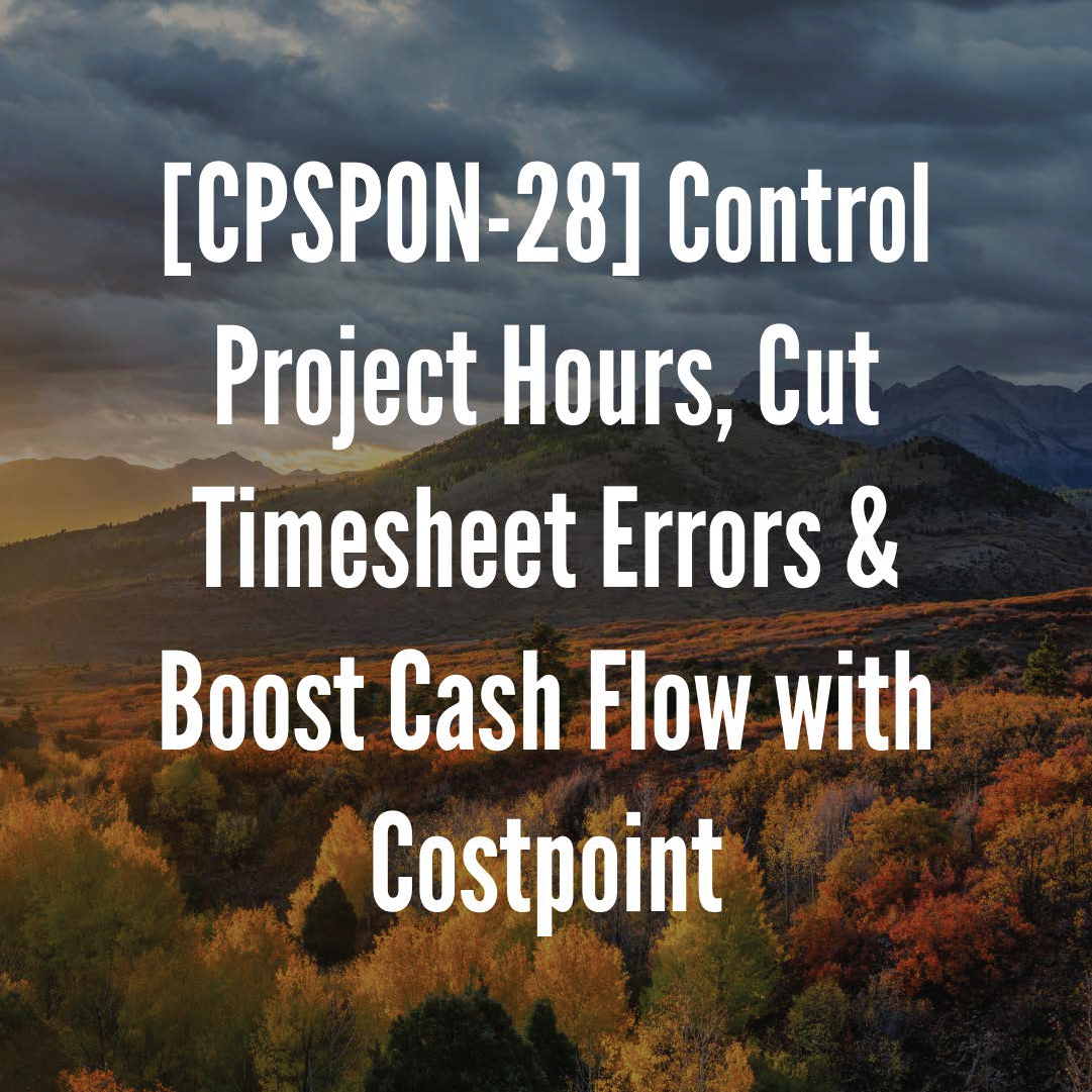 Costpoint Extensibility Kinetek - Deltek ProjectCon