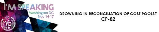 Drowning in reconciliation of cost pools? Kinetek to the rescue! CP-82