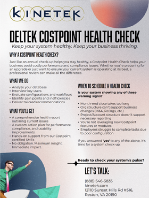 Preview of Optimize Your Deltek Costpoint System with Our Expert Health Check
